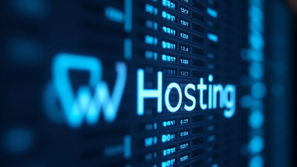 The image shows a computer screen displaying a webpage with a clear layout for web hosting reviews.