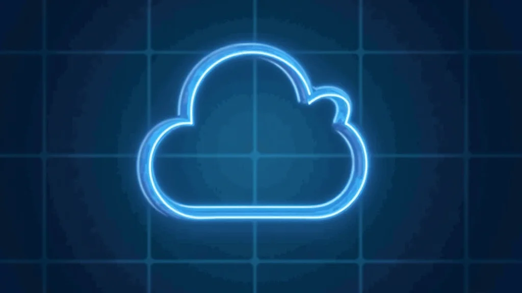 The image shows a desk with a laptop displaying a web hosting services review guide.