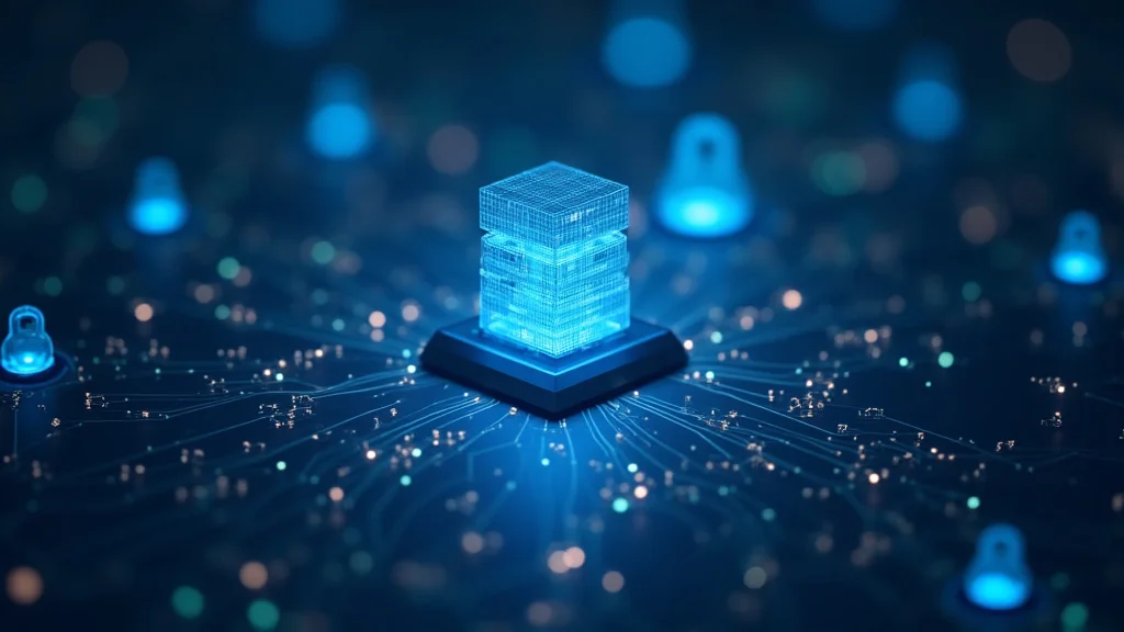 The image shows a person thoughtfully looking at a laptop screen displaying web hosting options.